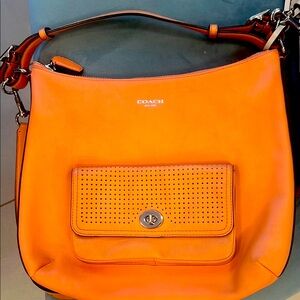 Coach Orange Leather Women's Bag
